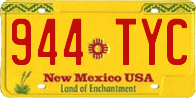 NM license plate 944TYC