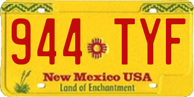 NM license plate 944TYF