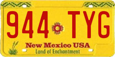 NM license plate 944TYG