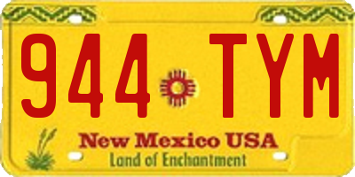 NM license plate 944TYM