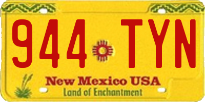 NM license plate 944TYN