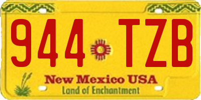 NM license plate 944TZB