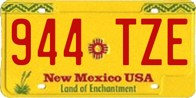 NM license plate 944TZE