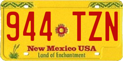 NM license plate 944TZN