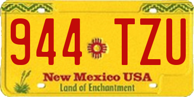 NM license plate 944TZU