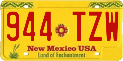 NM license plate 944TZW