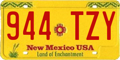 NM license plate 944TZY