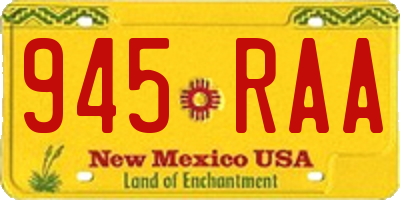 NM license plate 945RAA