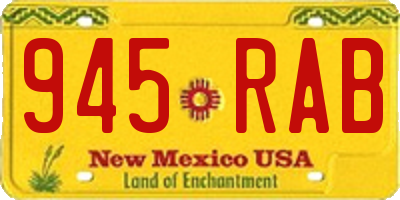 NM license plate 945RAB