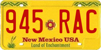 NM license plate 945RAC