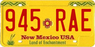 NM license plate 945RAE