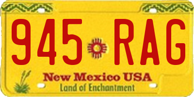 NM license plate 945RAG