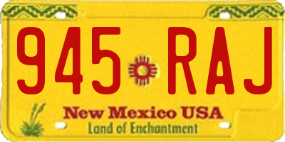 NM license plate 945RAJ