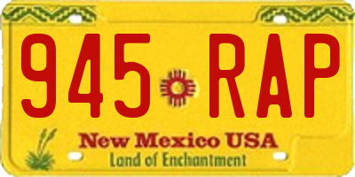 NM license plate 945RAP