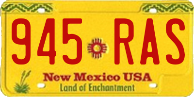 NM license plate 945RAS