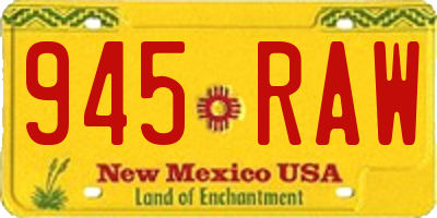 NM license plate 945RAW