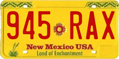 NM license plate 945RAX