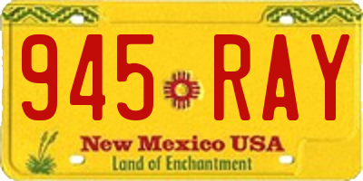 NM license plate 945RAY