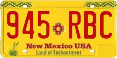 NM license plate 945RBC