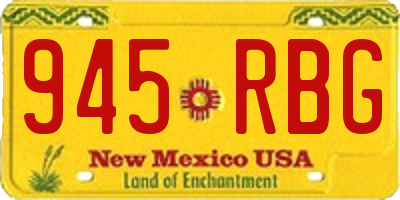 NM license plate 945RBG