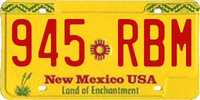 NM license plate 945RBM