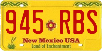 NM license plate 945RBS