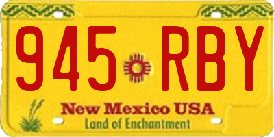 NM license plate 945RBY
