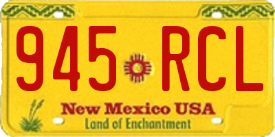 NM license plate 945RCL