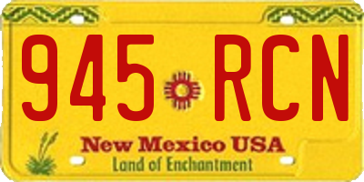 NM license plate 945RCN