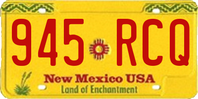 NM license plate 945RCQ
