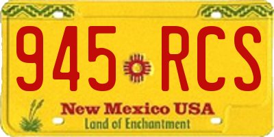 NM license plate 945RCS
