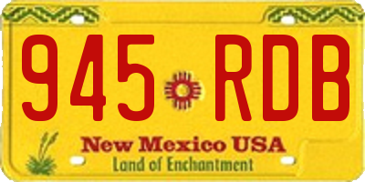 NM license plate 945RDB