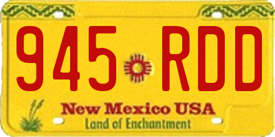 NM license plate 945RDD