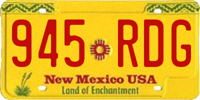 NM license plate 945RDG