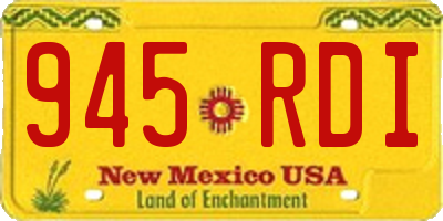 NM license plate 945RDI