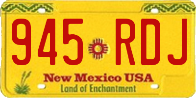 NM license plate 945RDJ