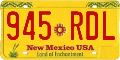 NM license plate 945RDL