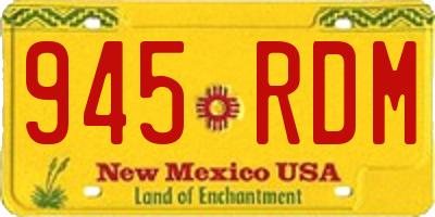 NM license plate 945RDM