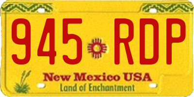 NM license plate 945RDP