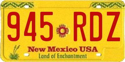 NM license plate 945RDZ