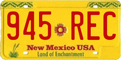 NM license plate 945REC