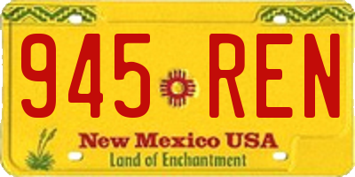 NM license plate 945REN