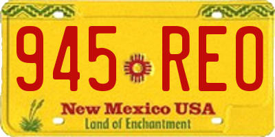 NM license plate 945REO