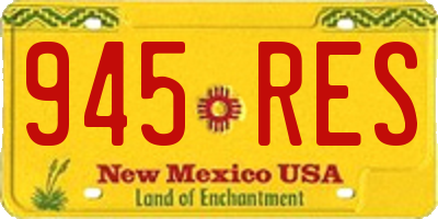 NM license plate 945RES
