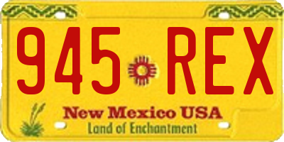 NM license plate 945REX