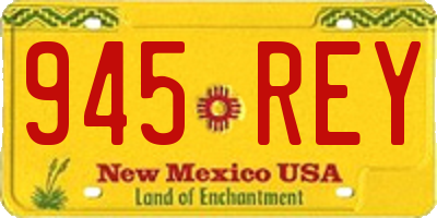 NM license plate 945REY