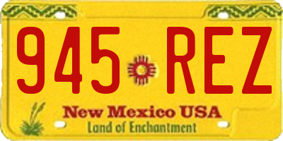 NM license plate 945REZ