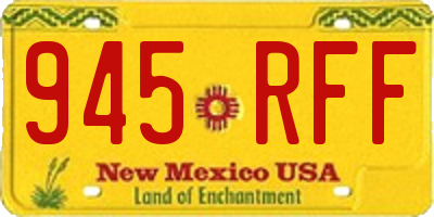 NM license plate 945RFF