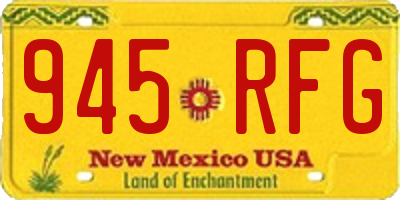 NM license plate 945RFG