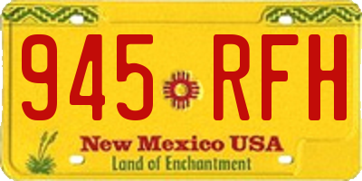 NM license plate 945RFH